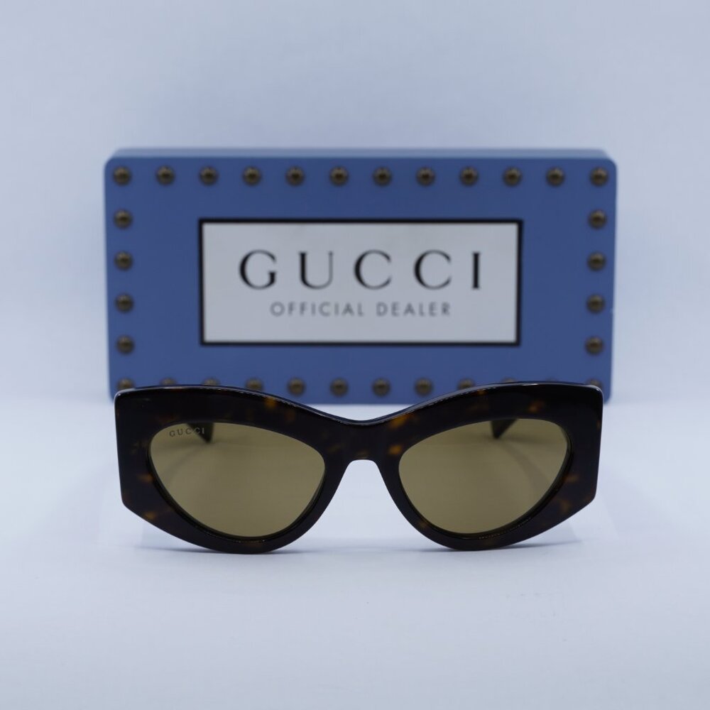 Gucci GG1843S 002 Cat Eye Sunglasses - Havana / Brown - Picture 5 of 9